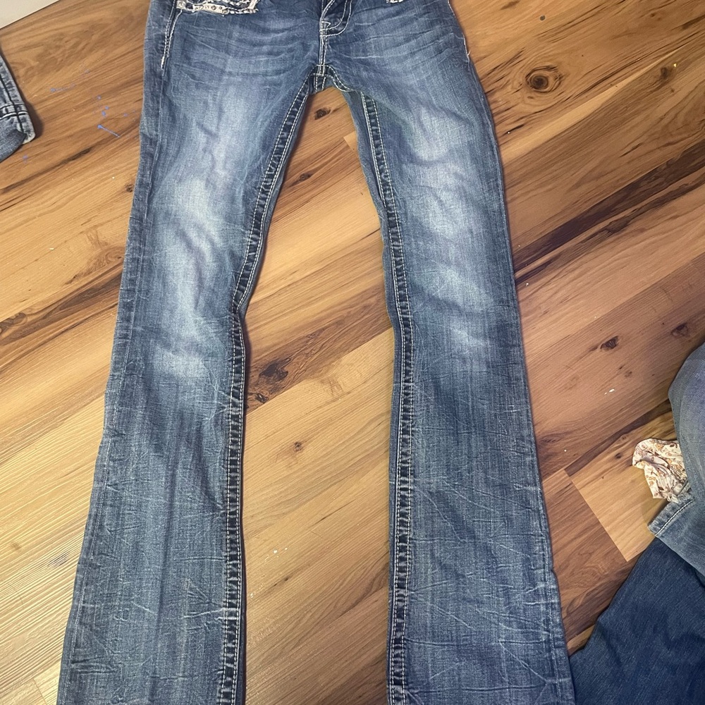 Miss Me Blue Boot Cut Jeans Classic Denim Style